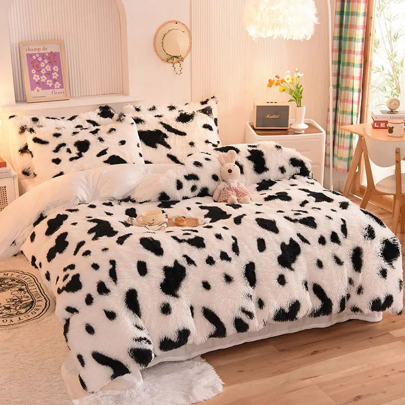 Bedding Set Plush Sherpa Fleece Machine-Washable