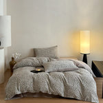 Bedding Set Pre-Washed Cotton-Linen Subtle Leopard Print