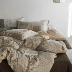 Bedding Set Pure Cotton Textured Botanical Print