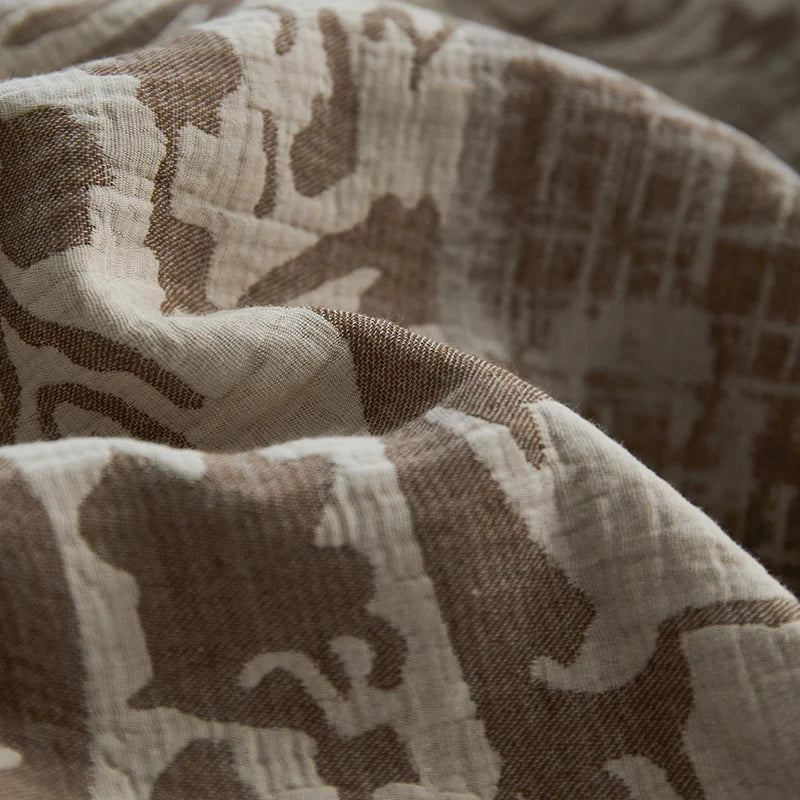 Bedding Set Pure Cotton Textured Botanical Print