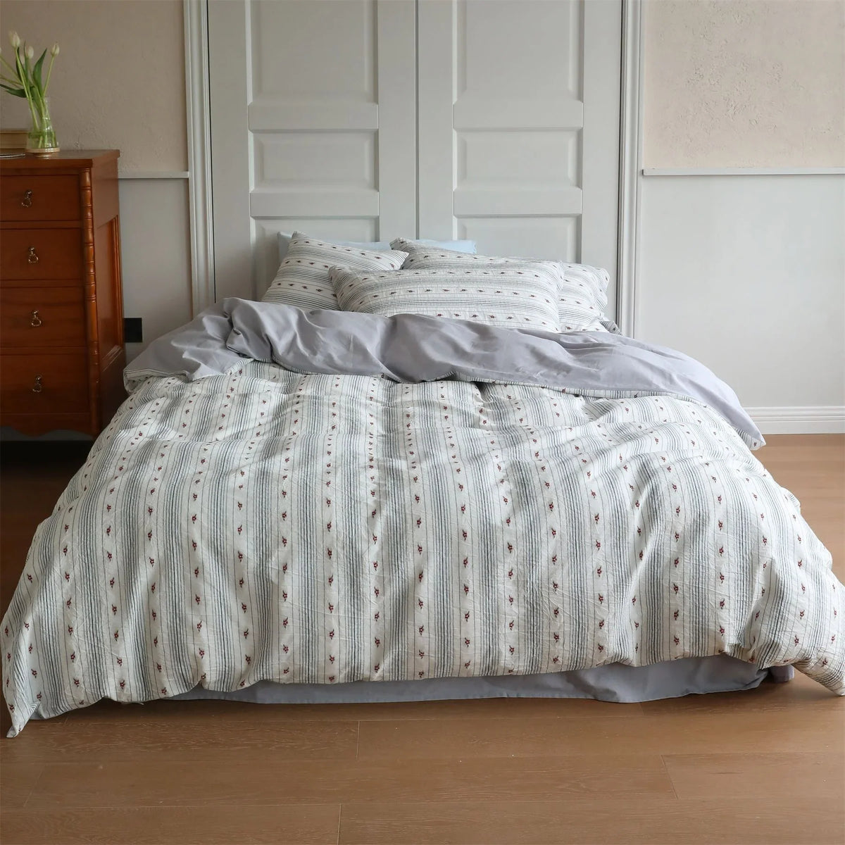 Bedding Set Quilted Cotton Breathable 4-Piece Set