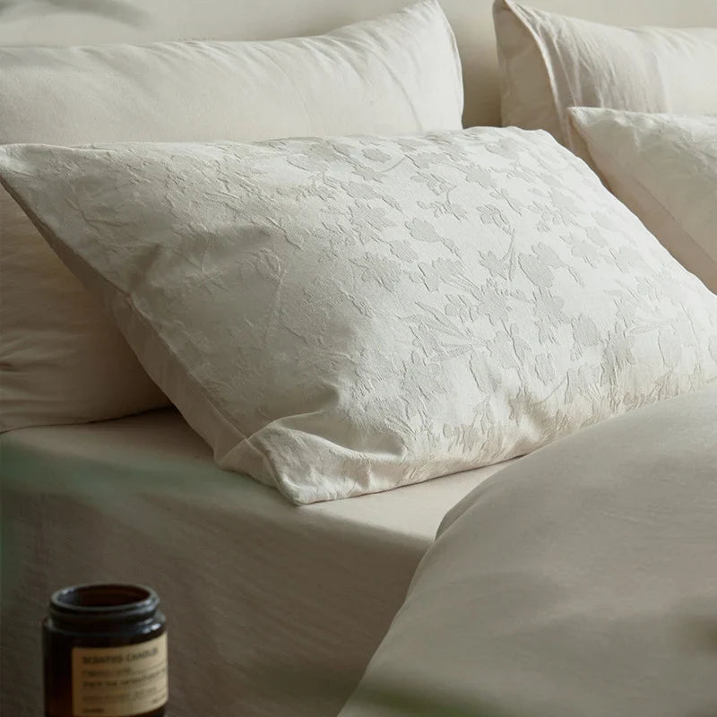 Bedding Set Quilted Cotton Jacquard Reversible Machine Washable