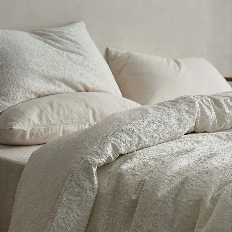 Bedding Set Quilted Cotton Jacquard Reversible Machine Washable