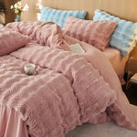 Bedding Set Rabbit Fur Fleece Warm & Breathable