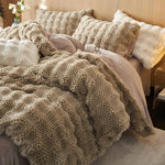 Bedding Set Rabbit Fur Fleece Warm & Breathable