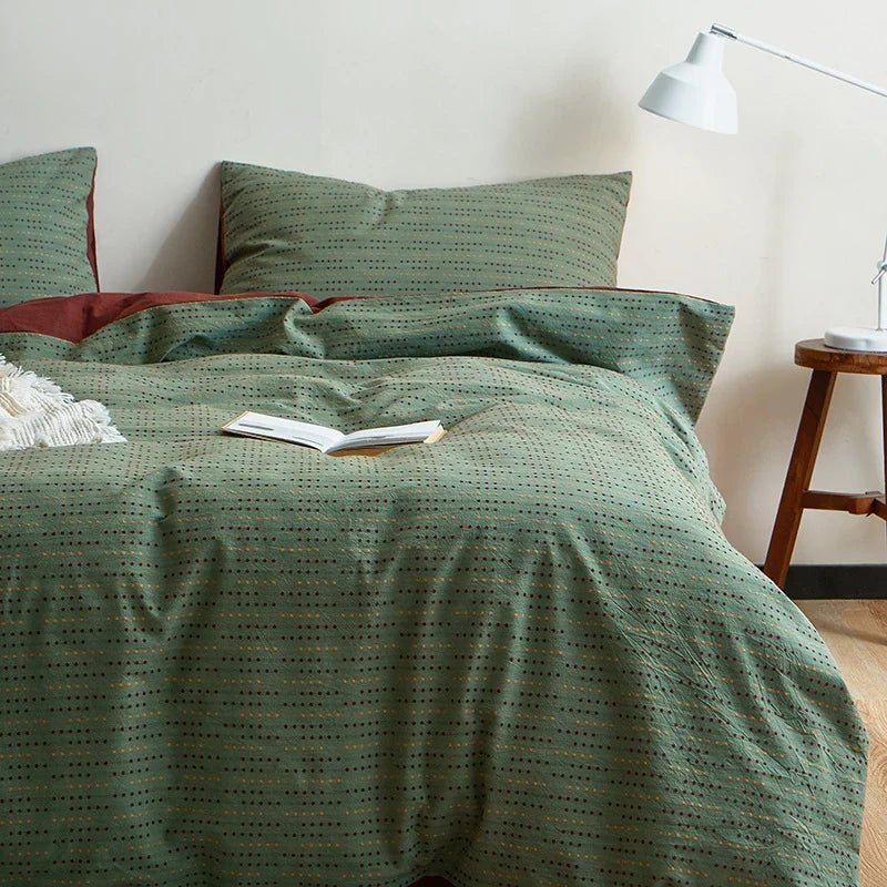 Bedding Set Reversible Breathable Cotton Blend Easy Care
