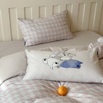 Bedding Set Reversible Cotton Blend Set of 4