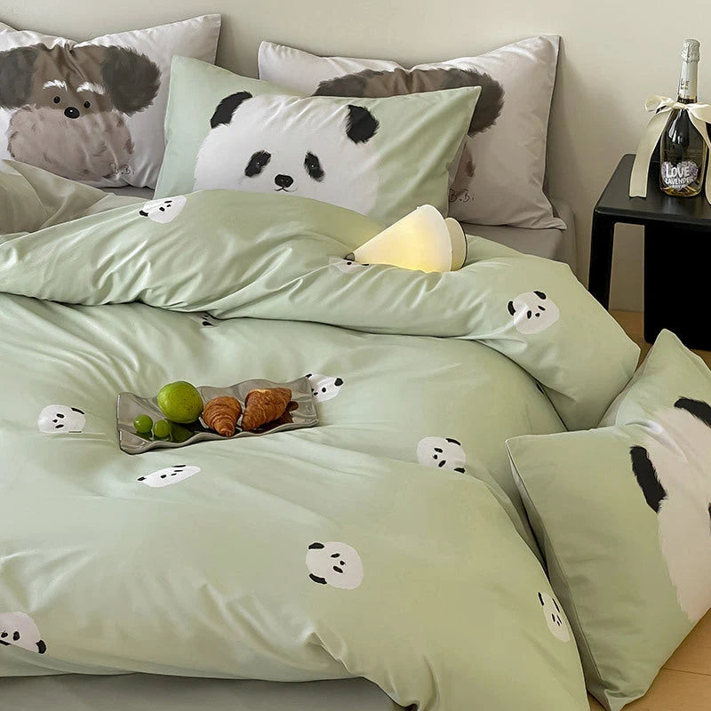 Bedding Set Reversible Cotton Percale Breathable