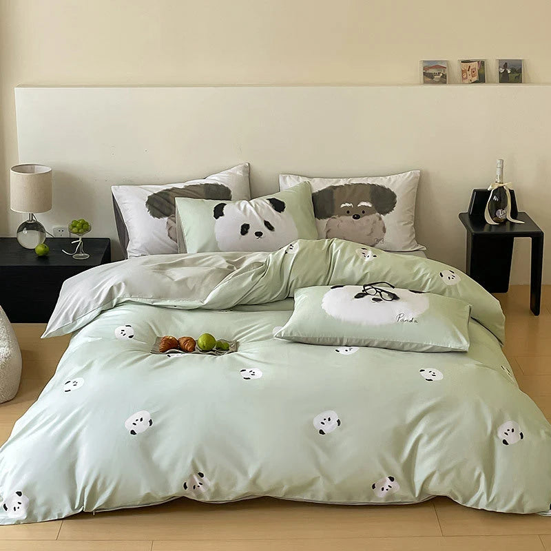 Bedding Set Reversible Cotton Percale Breathable