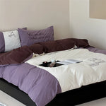 Bedding Set Reversible Cotton Satin 4-Piece Set