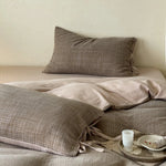 Bedding Set Reversible Cotton Satin 4-Piece Set