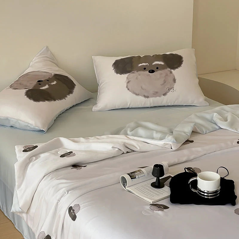 Bedding Set Reversible Cotton Satin Animal Print