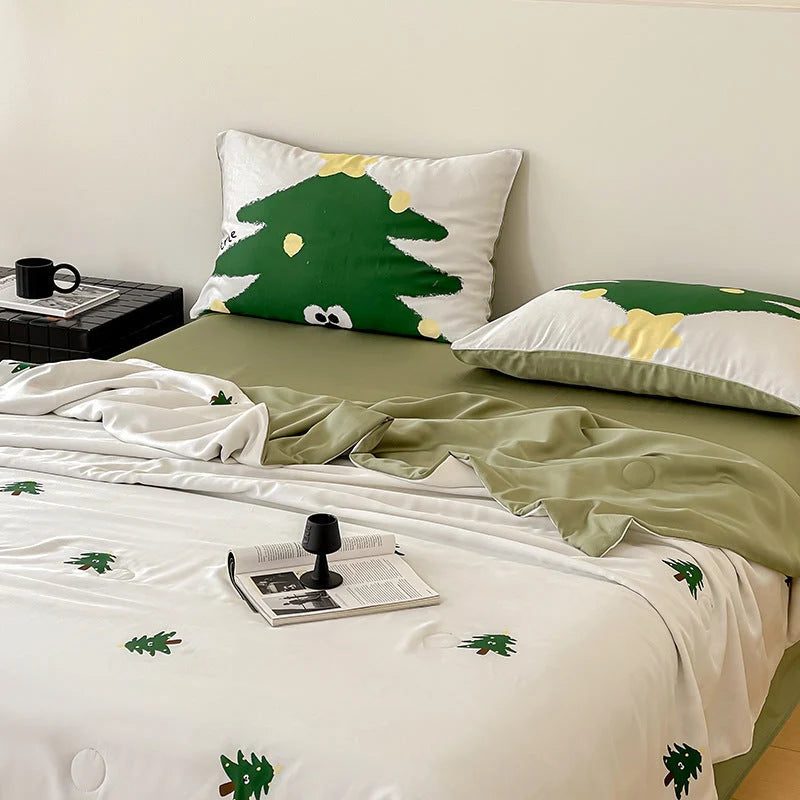 Bedding Set Reversible Cotton Satin Animal Print