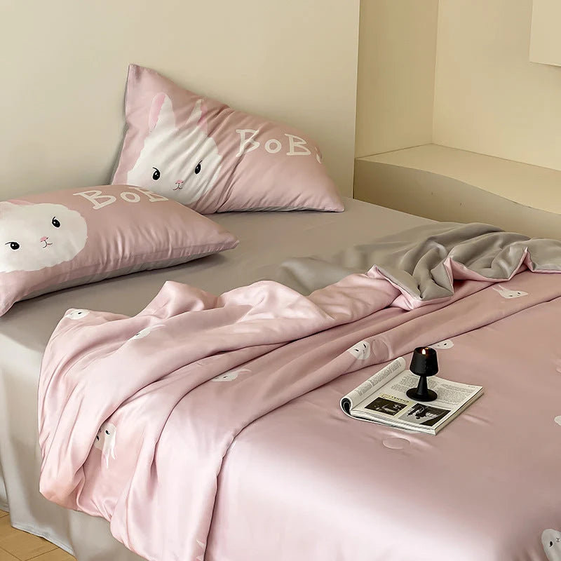 Bedding Set Reversible Cotton Satin Animal Print