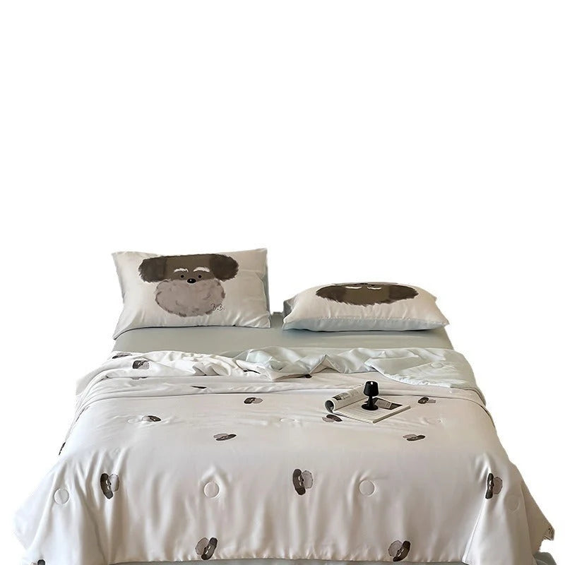 Bedding Set Reversible Cotton Satin Animal Print