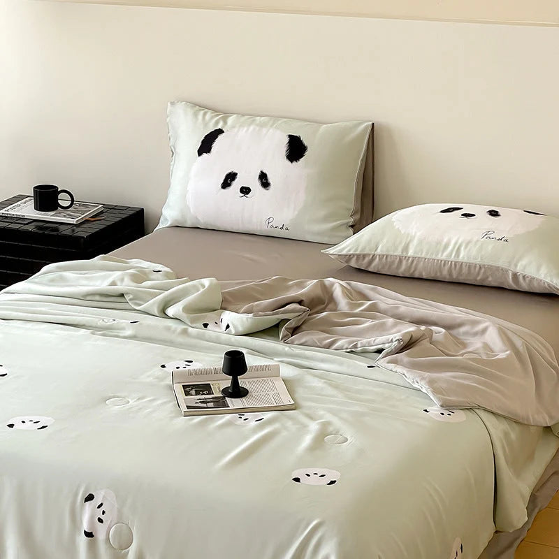 Bedding Set Reversible Cotton Satin Animal Print