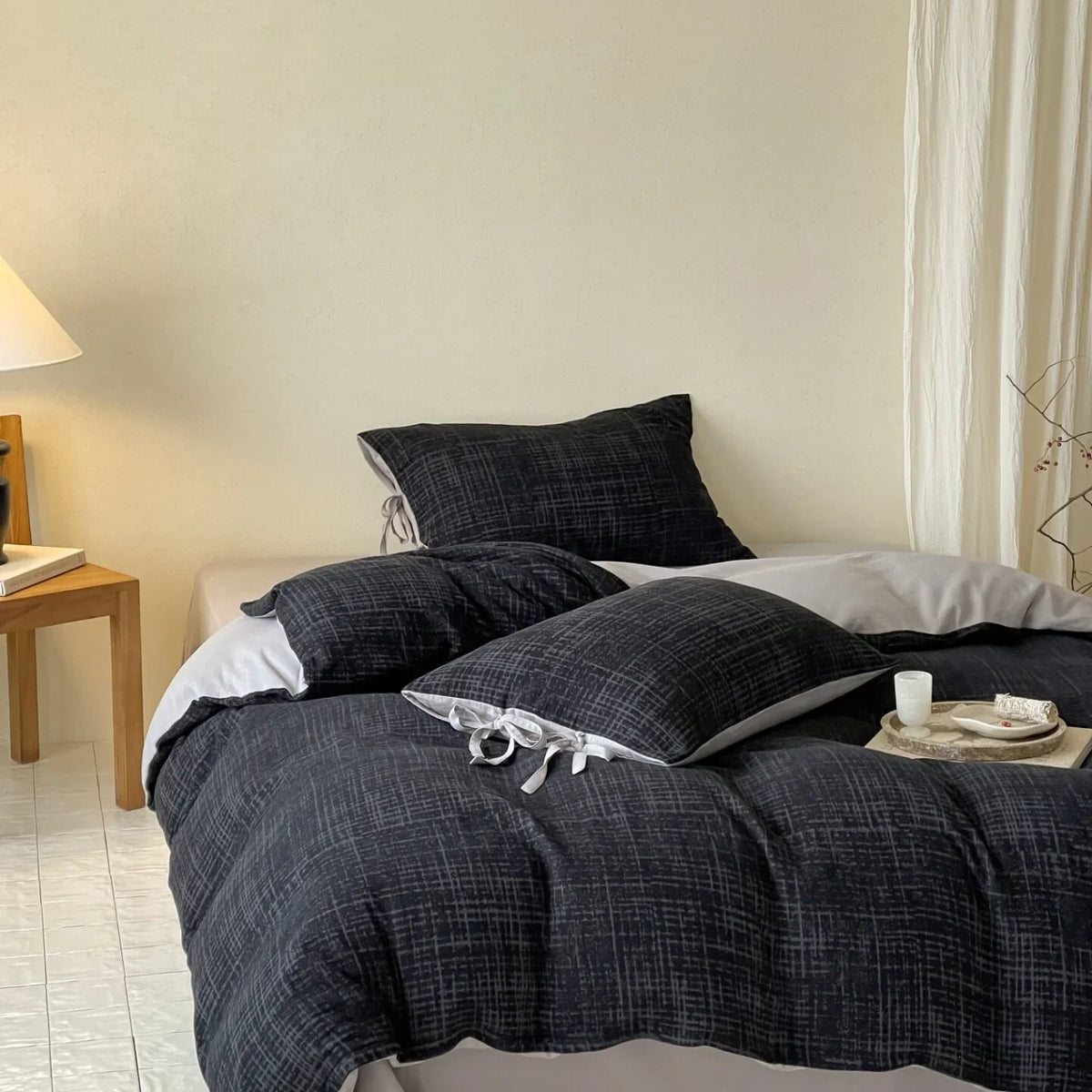 Bedding Set Reversible Cotton Satin Easy Care