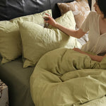 Bedding Set Reversible Cotton Satin & Floral Jacquard