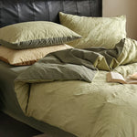 Bedding Set Reversible Cotton Satin & Floral Jacquard