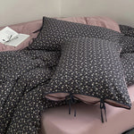 Bedding Set Reversible Floral & Solid Cotton Satin