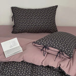 Bedding Set Reversible Floral & Solid Cotton Satin