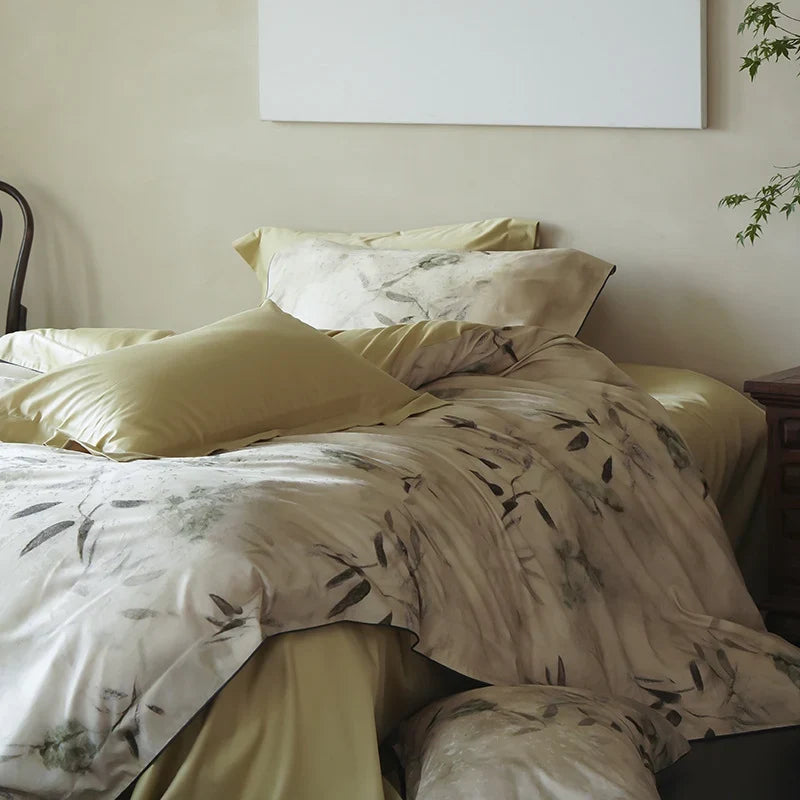 Bedding Set Reversible Mako Cotton Satin 4-Piece
