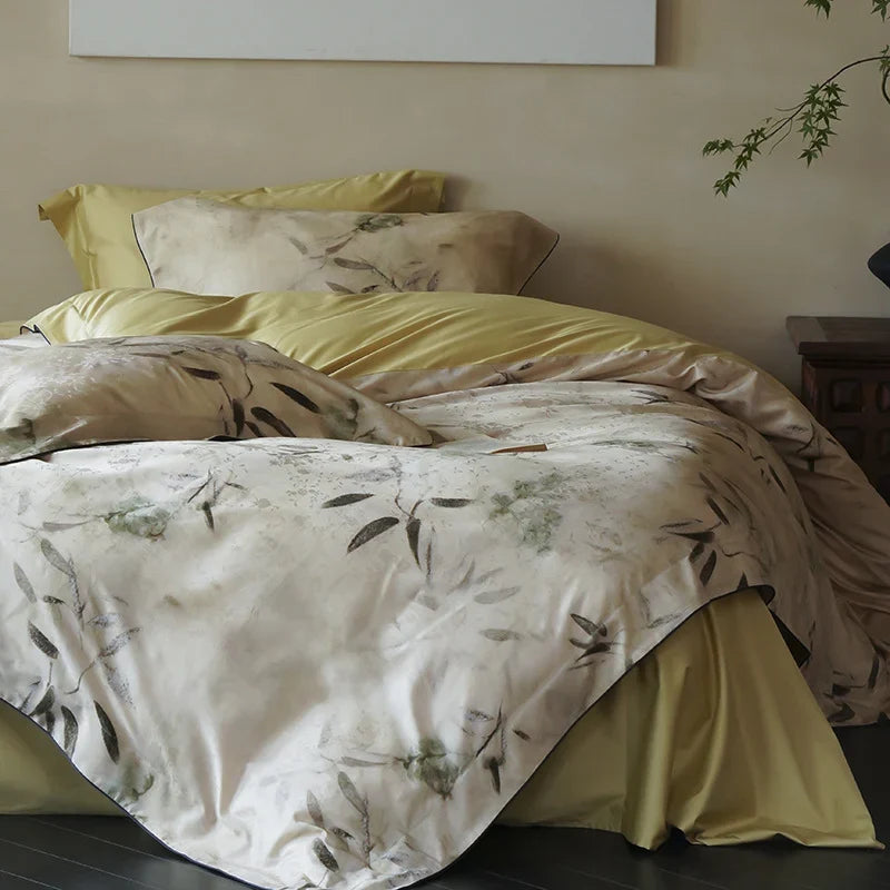 Bedding Set Reversible Mako Cotton Satin 4-Piece