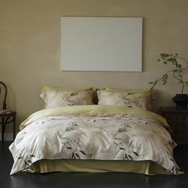 Bedding Set Reversible Mako Cotton Satin 4-Piece