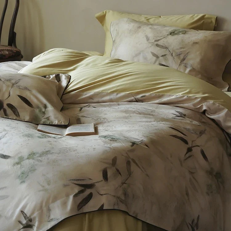 Bedding Set Reversible Mako Cotton Satin 4-Piece