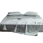 Bedding Set Reversible Satin Blanket & Quilted Protector