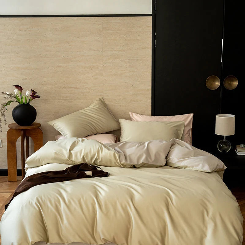 Bedding Set Reversible Woven Satin 4-Piece