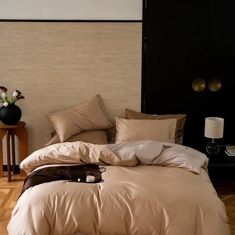 Bedding Set Reversible Woven Satin 4-Piece