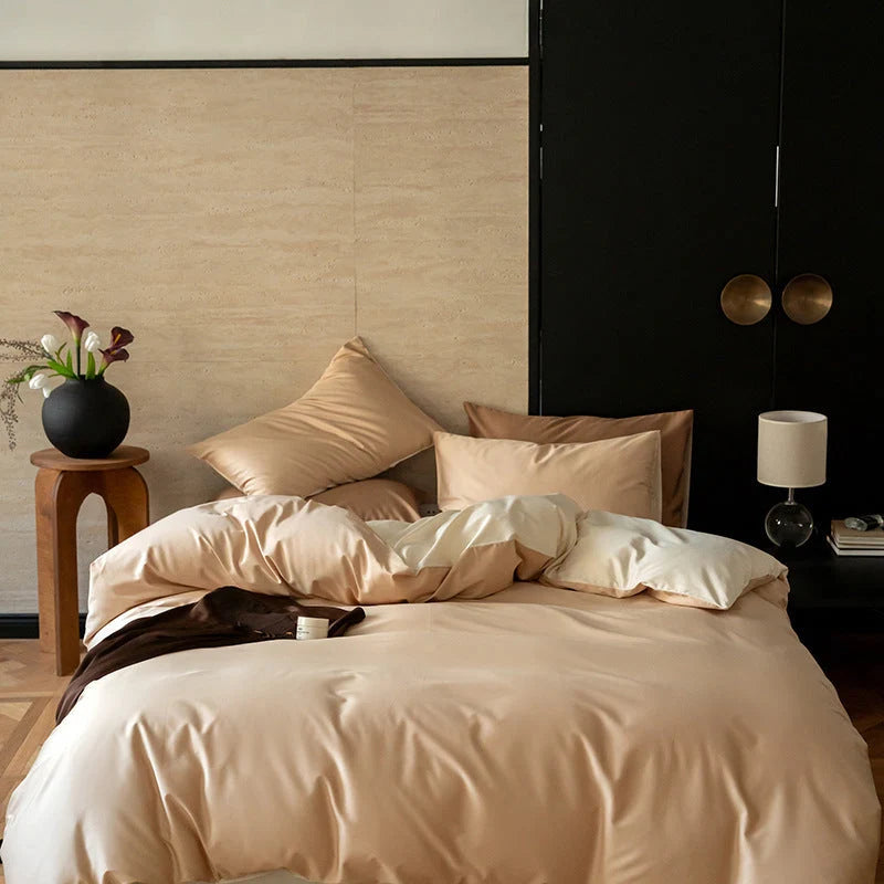 Bedding Set Reversible Woven Satin 4-Piece