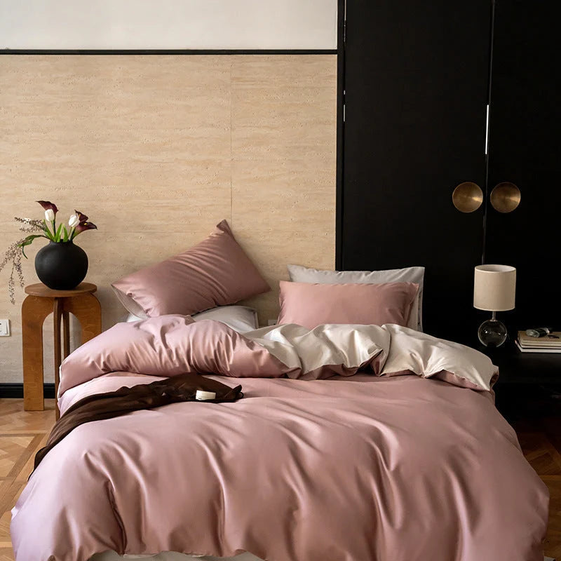 Bedding Set Reversible Woven Satin 4-Piece