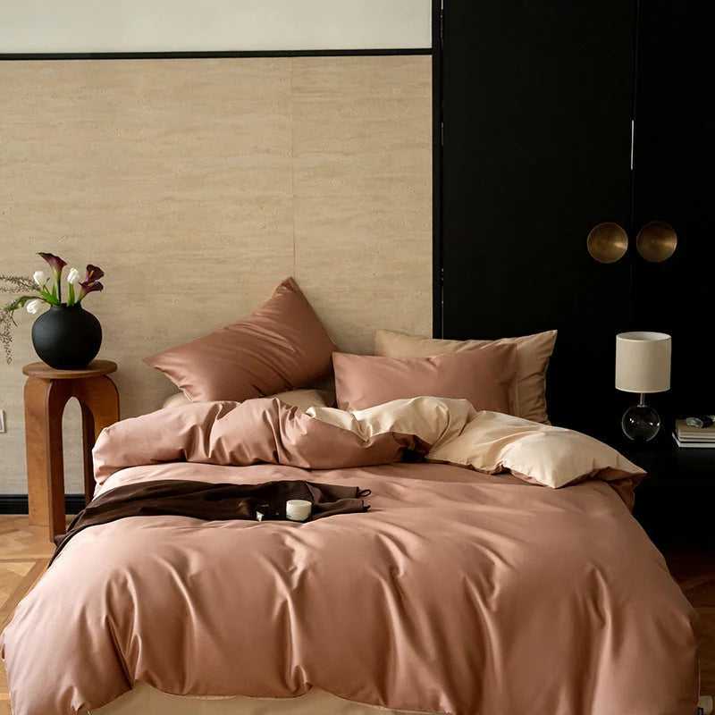 Bedding Set Reversible Woven Satin 4-Piece