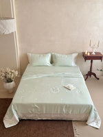 Bedding Set Satin Butterfly Embroidery 4-Piece