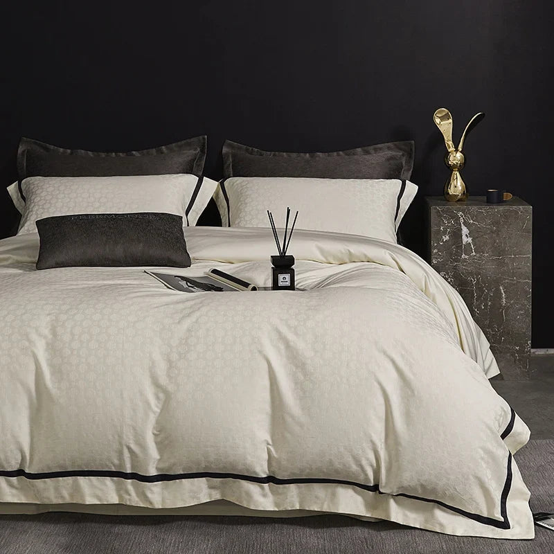 Bedding Set Satin Cotton Breathable 4-Piece