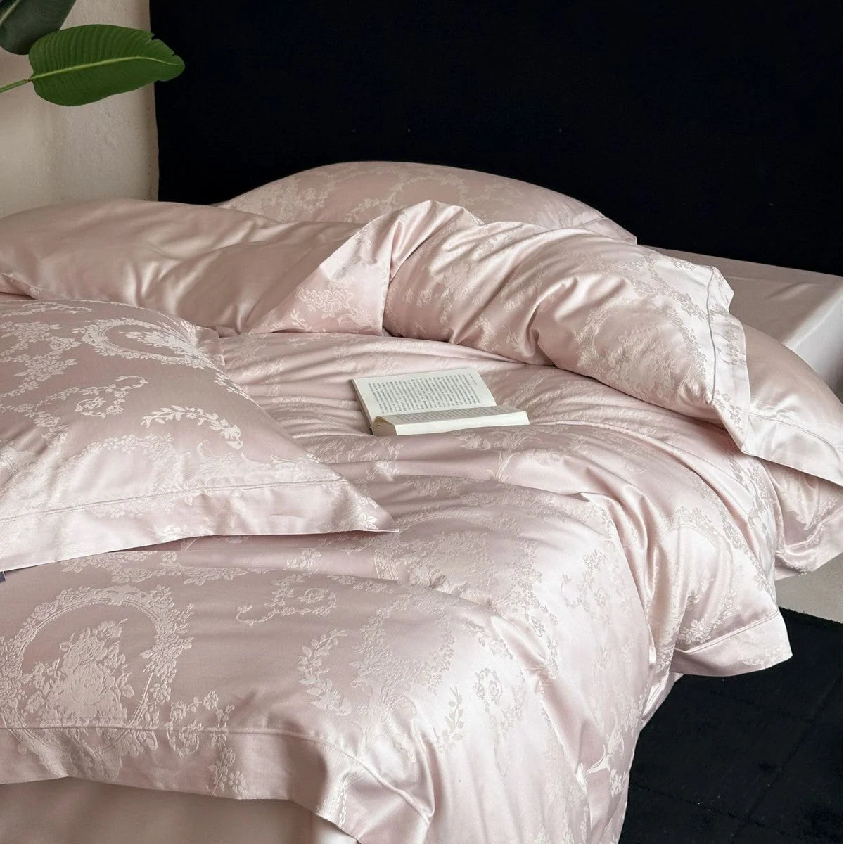 Bedding Set Satin Damask Jacquard 4-Piece Set