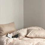 Bedding Set Satin Embossed Monstera Wrinkle-Resistant & Breathable