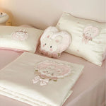 Bedding Set Satin Embroidered Plush 4-Piece