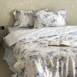 Bedding Set Satin Floral Print Silky Smooth 4-Piece