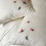 Bedding Set Satin Jacquard Embroidered Butterflies Four-Piece Set