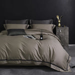 Bedding Set Satin Jacquard Floral 4-Piece