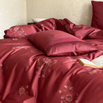 Bedding Set Satin Rose Jacquard Hotel Closure