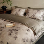 Bedding Set Satin Temperature-Regulating Floral Watercolor