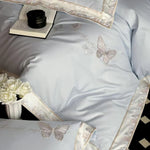 Bedding Set Silky Matte Satin Embroidered Set of 4