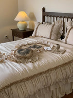 Bedding Set Soft Breathable Cotton Decorative Ruffles