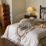 Bedding Set Soft Breathable Cotton Decorative Ruffles