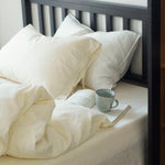 Bedding Set Stonewashed Linen-Cotton Elastic Fitted Sheet