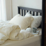 Bedding Set Stonewashed Linen-Cotton Elastic Fitted Sheet